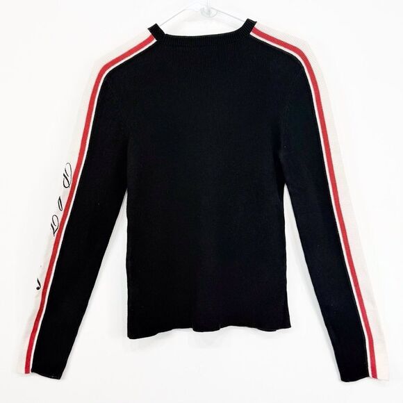 Polo Jeans Co. Ralph Lauren Retro Blue Red White Spellout Stretch Knit Sweater - Picture 7 of 11